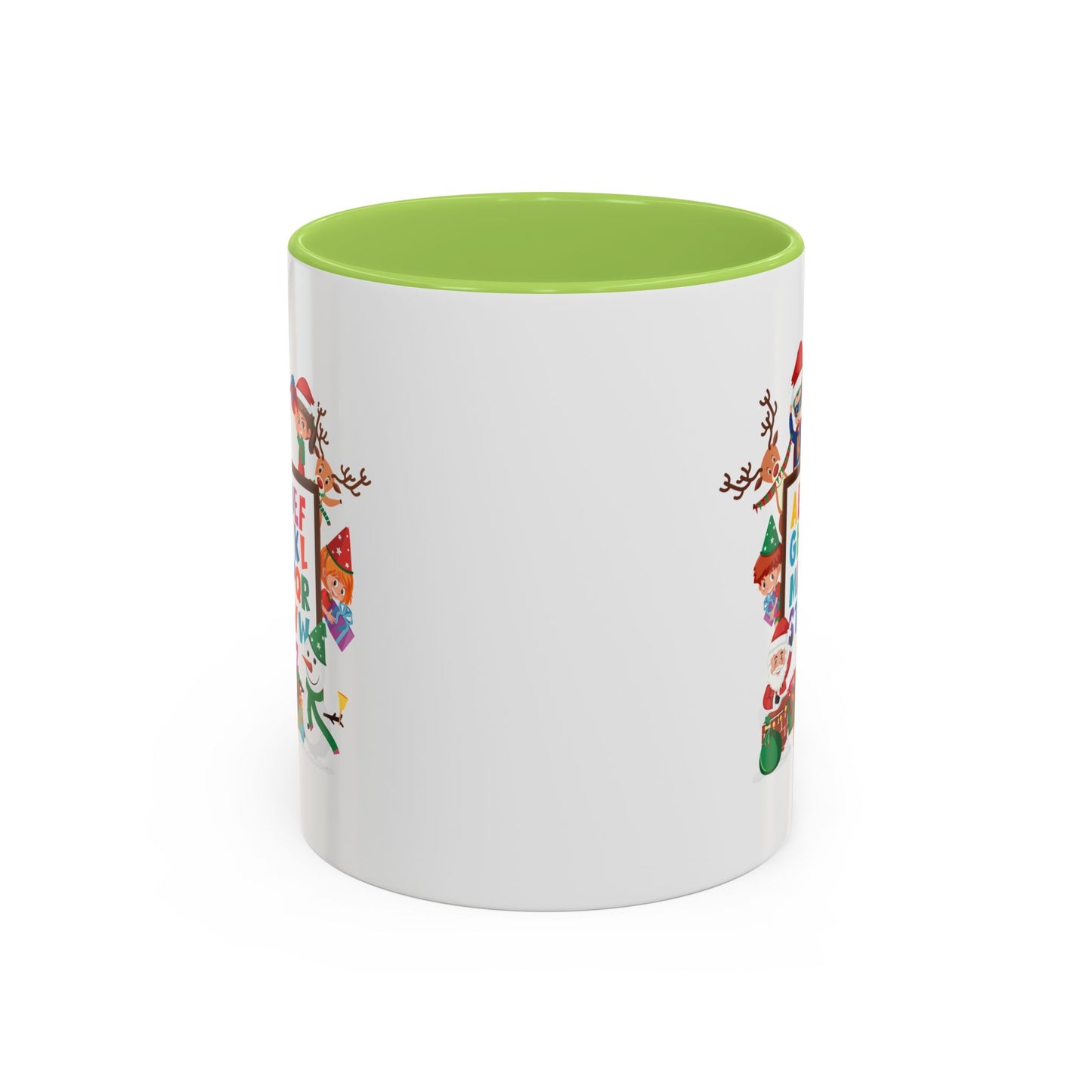 Accent Coffee Mug - Christmas alphabet with super kiddo