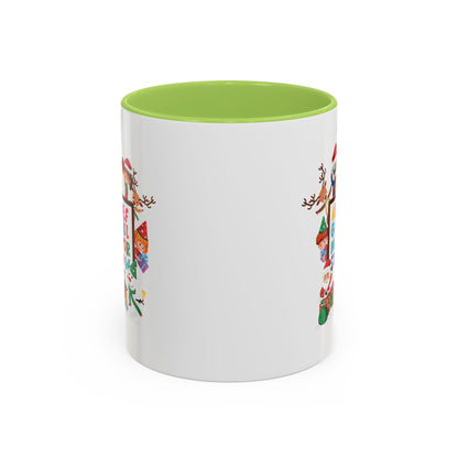 Accent Coffee Mug - Christmas alphabet with super kiddo - [[{"value":"Wonderwear Kid"}]]