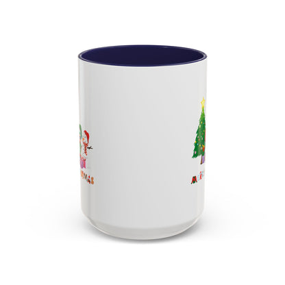 Accent Coffee Mug - Super kiddo preparing gifts - [[{"value":"Wonderwear Kid"}]]