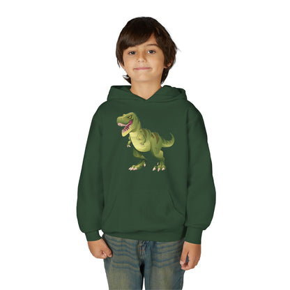 Youth Heavy Blend Hooded Sweatshirt - Tyrannosaurus Printify