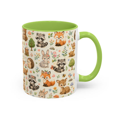 Accent Coffee Mug  (11/15 oz) - Whimsical Woodland Friends