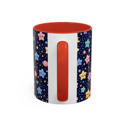 Accent Coffee Mug  (11/15 oz) - Kawaii Pastel Cosmic Night