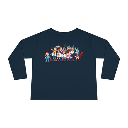 Toddler Long Sleeve Tee - Happy new year from super kiddo - [[{"value":"Wonderwear Kid"}]]