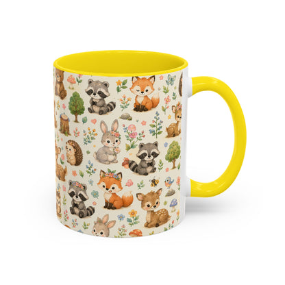 Accent Coffee Mug  (11/15 oz) - Whimsical Woodland Friends
