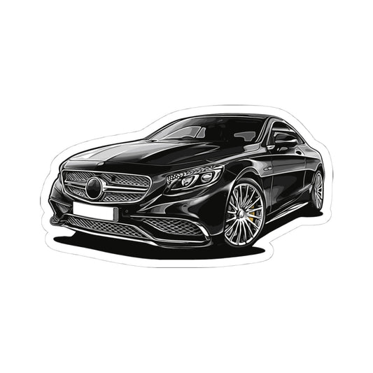 Kiss-Cut Stickers - Black Sports Car Printify