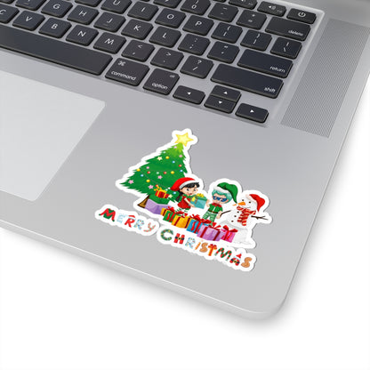 Kiss-Cut Stickers - Super kiddo preparing gifts - [[{"value":"Wonderwear Kid"}]]