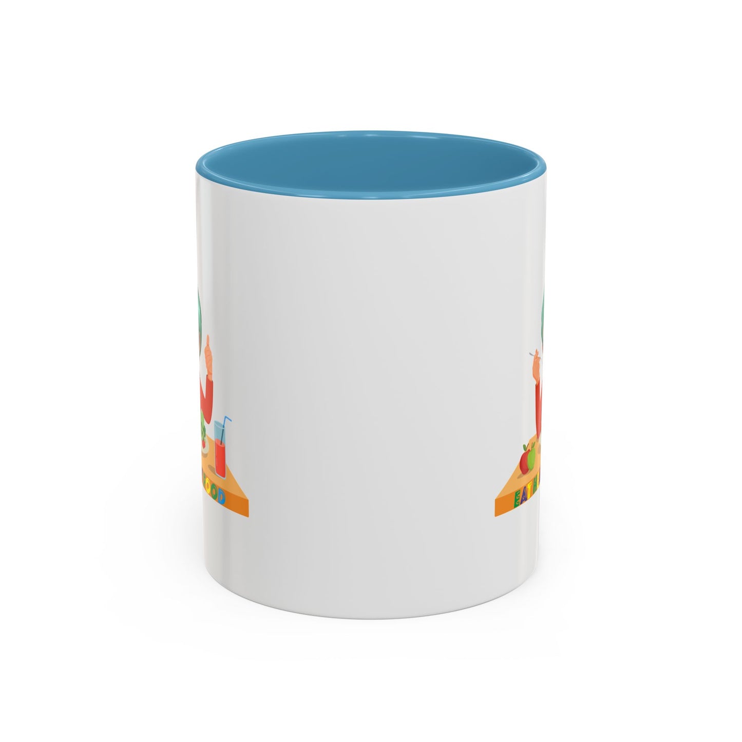 Accent Coffee Mug - Super kiddo eating healthy breafast