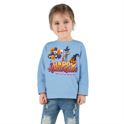 Toddler Long Sleeve Tee - Happy halloween trick or treat - [[{"value":"Wonderwear Kid"}]]