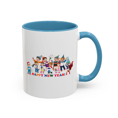 Accent Coffee Mug - Happy new year from super kiddo - [[{"value":"Wonderwear Kid"}]]