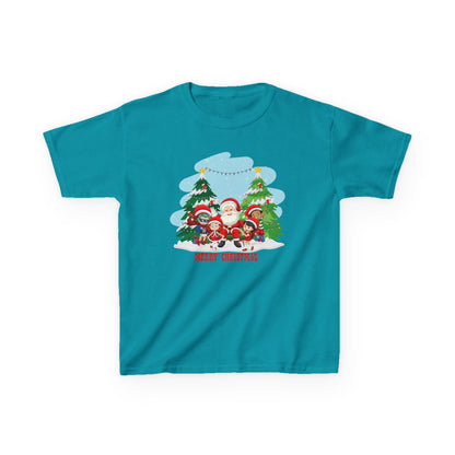 Kids Heavy Cotton™ Tee - Super kiddo with santa claus Merry christmas - [[{"value":"Wonderwear Kid"}]]