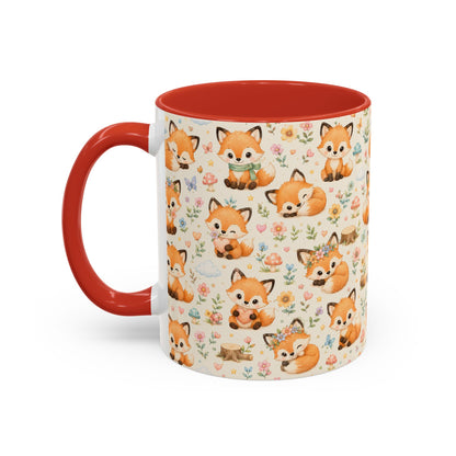 Accent Coffee Mug  (11/15 oz) - Baby foxes