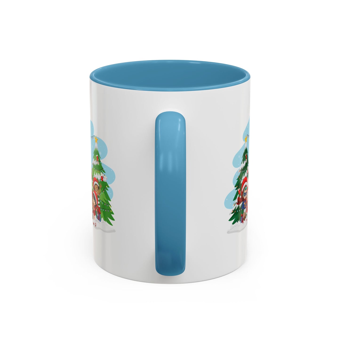 Accent Coffee Mug - Super kiddo with santa claus