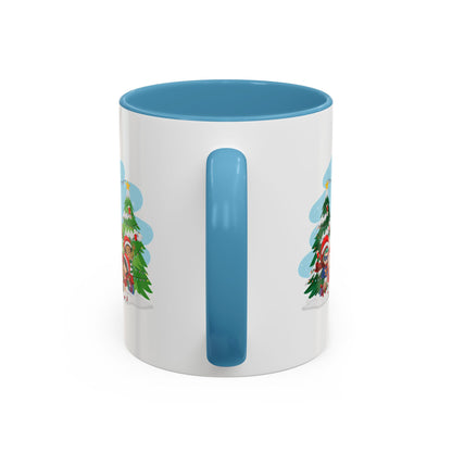Accent Coffee Mug - Super kiddo with santa claus - [[{"value":"Wonderwear Kid"}]]