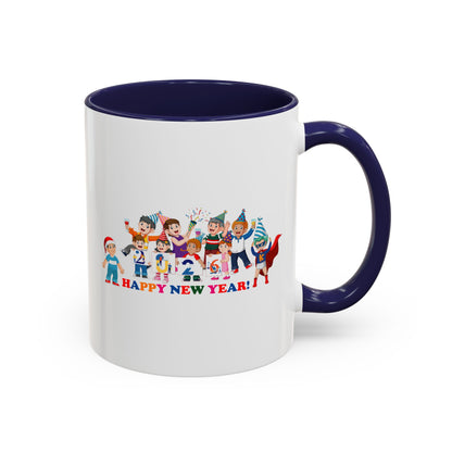 Accent Coffee Mug - Happy new year from super kiddo - [[{"value":"Wonderwear Kid"}]]