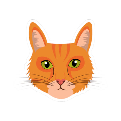 Kiss-Cut Stickers - Ginger Cat Face Printify