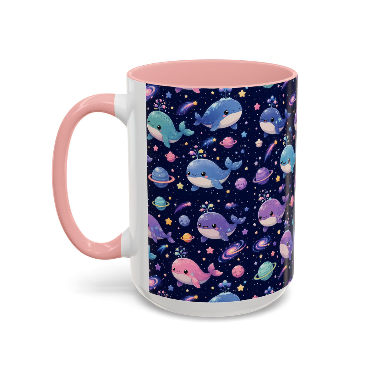 Accent Coffee Mug  (11/15 oz) - Cosmic Whale Adventure