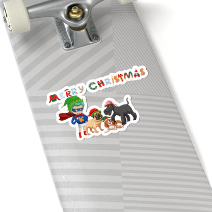Kiss-Cut Stickers - Super kiddo woith pet friends - [[{"value":"Wonderwear Kid"}]]