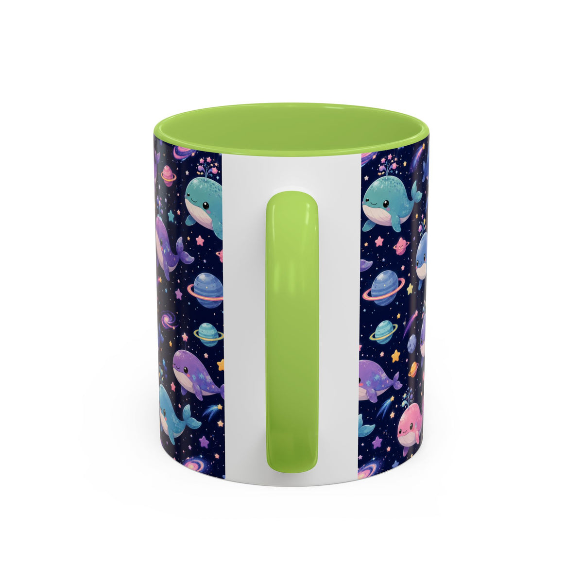 Accent Coffee Mug  (11/15 oz) - Cosmic Whale Adventure