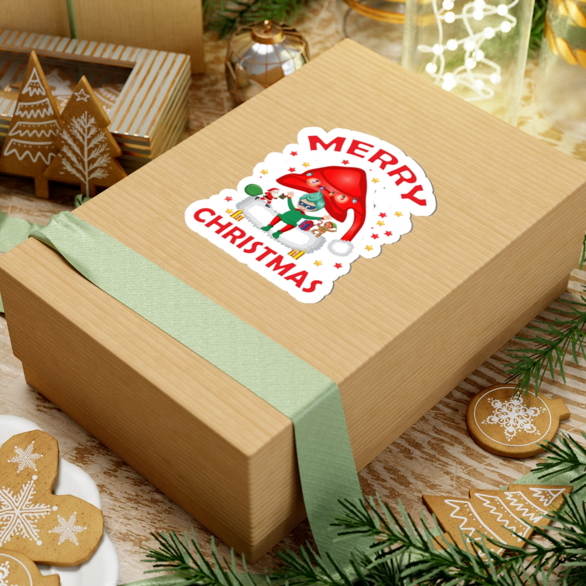Kiss-Cut Stickers - Merry christmas - [[{"value":"Wonderwear Kid"}]]