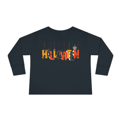 Toddler Long Sleeve Tee - Holloween hanging letters Printify