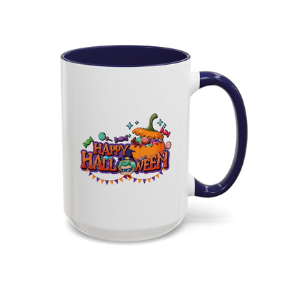 Accent Coffee Mug - Happy halloween banner Printify