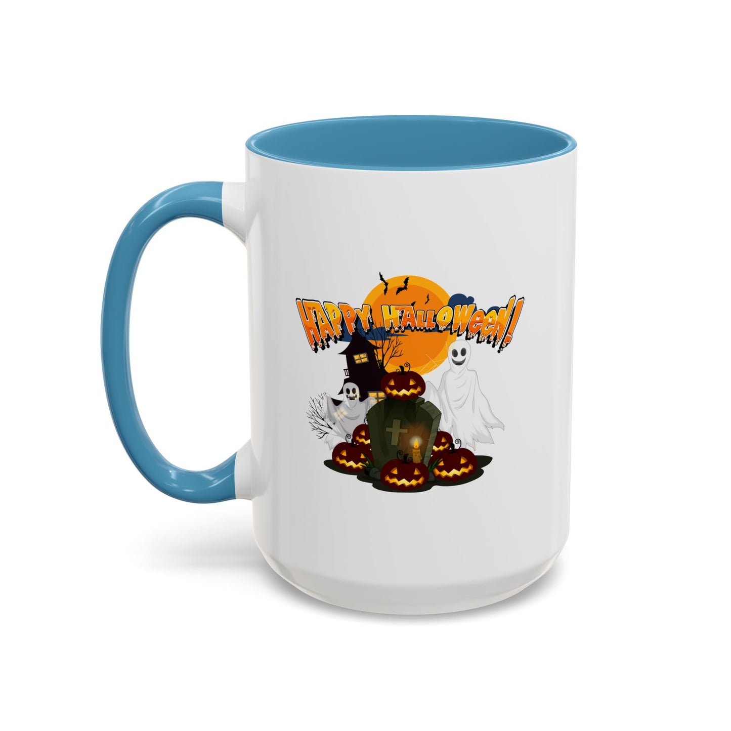 Accent Coffee Mug - Happy holloween - cemetery