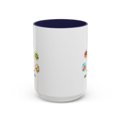 Accent Coffee Mug - Supper kiddo showing healthy food to eat - [[{"value":"Wonderwear Kid"}]]
