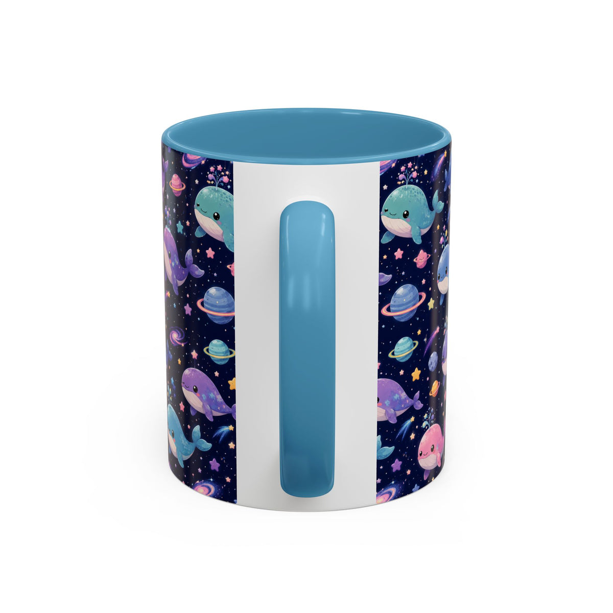 Accent Coffee Mug  (11/15 oz) - Cosmic Whale Adventure