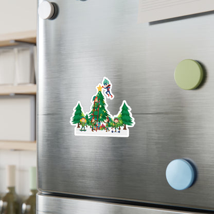 Christmas Kiss-Cut Vinyl Decals – Super kiddo putting the stars - [[{"value":"Wonderwear Kid"}]]
