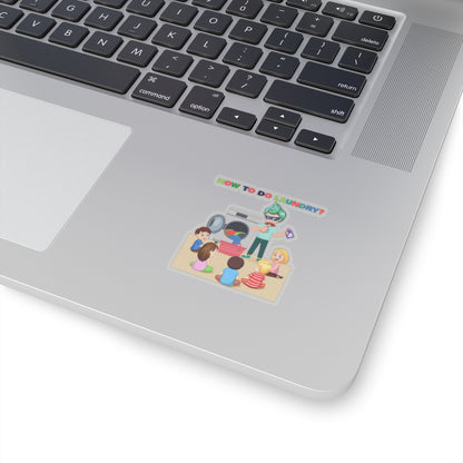 Kiss-Cut Stickers - super kiddo teaching laundry - [[{"value":"Wonderwear Kid"}]]