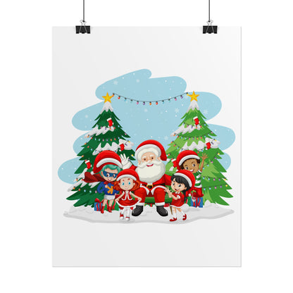 Rolled Posters - Super kiddo with santa claus - [[{"value":"Wonderwear Kid"}]]