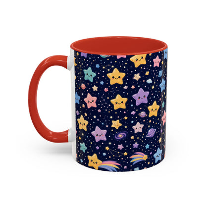 Accent Coffee Mug  (11/15 oz) - Kawaii Pastel Cosmic Night