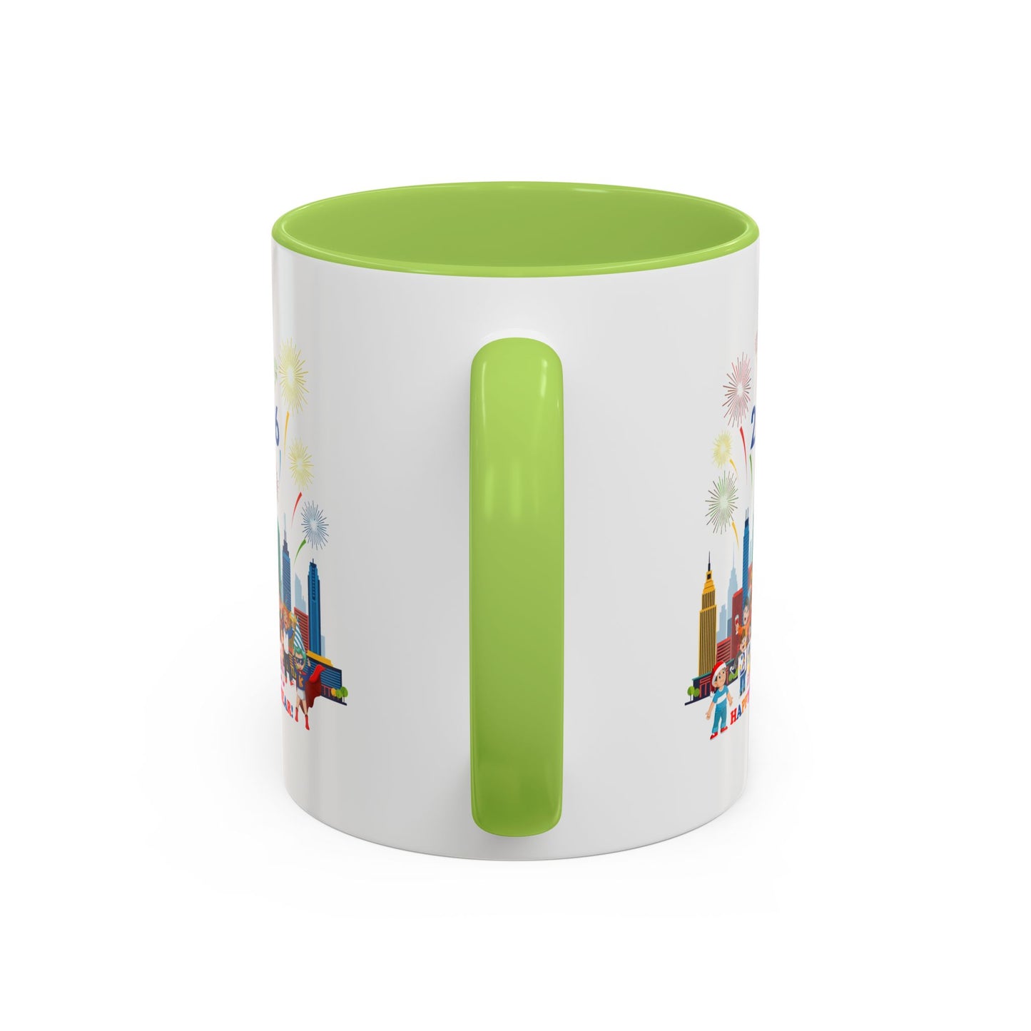 Accent Coffee Mug - Happy new year with fireworks