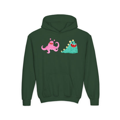 Youth Heavy Blend Hooded Sweatshirt - Joyful monster Printify