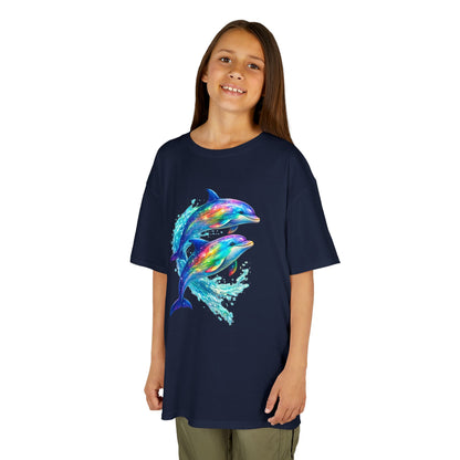 Kids Heavy Cotton™ Tee - vibrant dolphins
