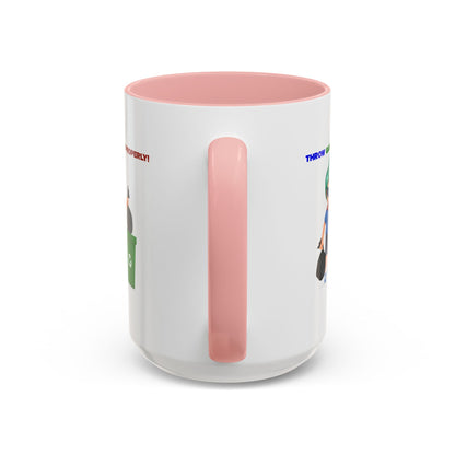 Accent Coffee Mug - Super kiddo taking trash out - [[{"value":"Wonderwear Kid"}]]