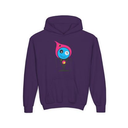 Youth Heavy Blend Hooded Sweatshirt -  Fire monster Printify