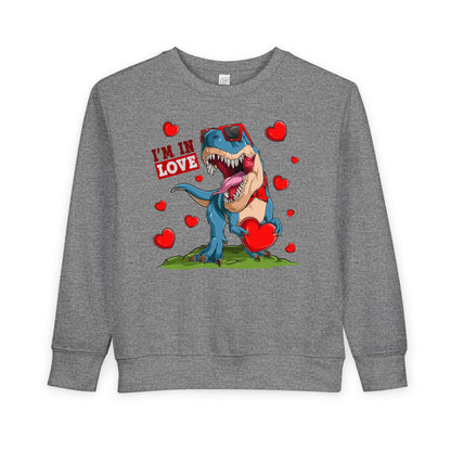 Toddler Sweatshirt -Dinosaur and heart design for valentines - [[{"value":"Wonderwear Kid"}]]