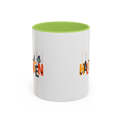 Accent Coffee Mug - Holloween hanging letters Printify
