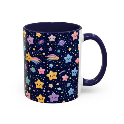 Accent Coffee Mug  (11/15 oz) - Kawaii Pastel Cosmic Night