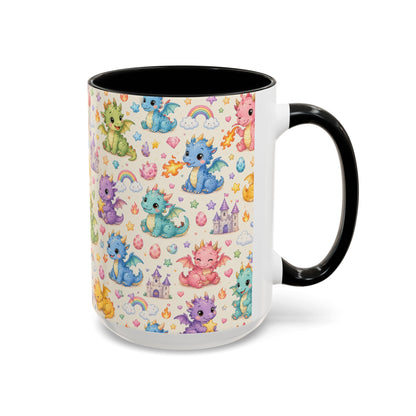 Accent Coffee Mug  (11/15 oz) - Baby Dragon Fantasy