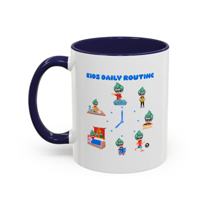 Accent Coffee Mug - Super kiddo daily routine - [[{"value":"Wonderwear Kid"}]]