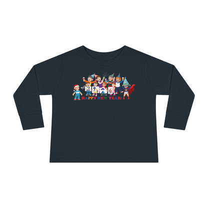 Toddler Long Sleeve Tee - Happy new year from super kiddo - [[{"value":"Wonderwear Kid"}]]