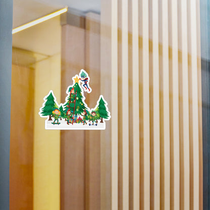 Christmas Kiss-Cut Vinyl Decals – Super kiddo putting the stars - [[{"value":"Wonderwear Kid"}]]