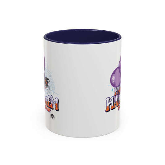 Accent Coffee Mug - Happy holloween - spider kiddo