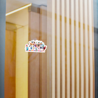 Christmas Kiss-Cut Vinyl Decals – Happy new year from super kiddo - [[{"value":"Wonderwear Kid"}]]