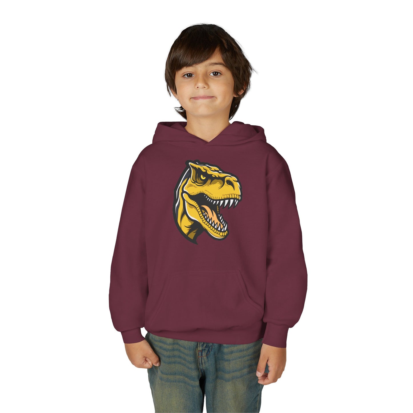 Youth Heavy Blend Hooded Sweatshirt - Tyrannosaurus rex