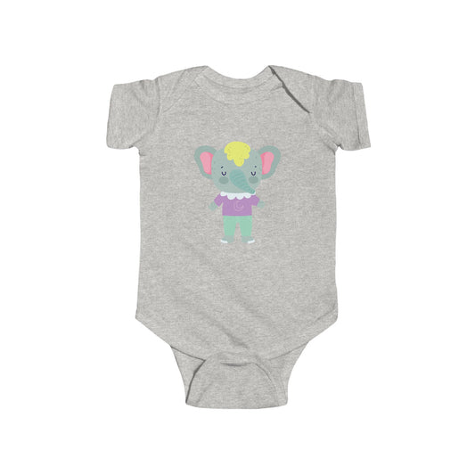 Infant Fine Jersey Bodysuit - Sleeping elephant