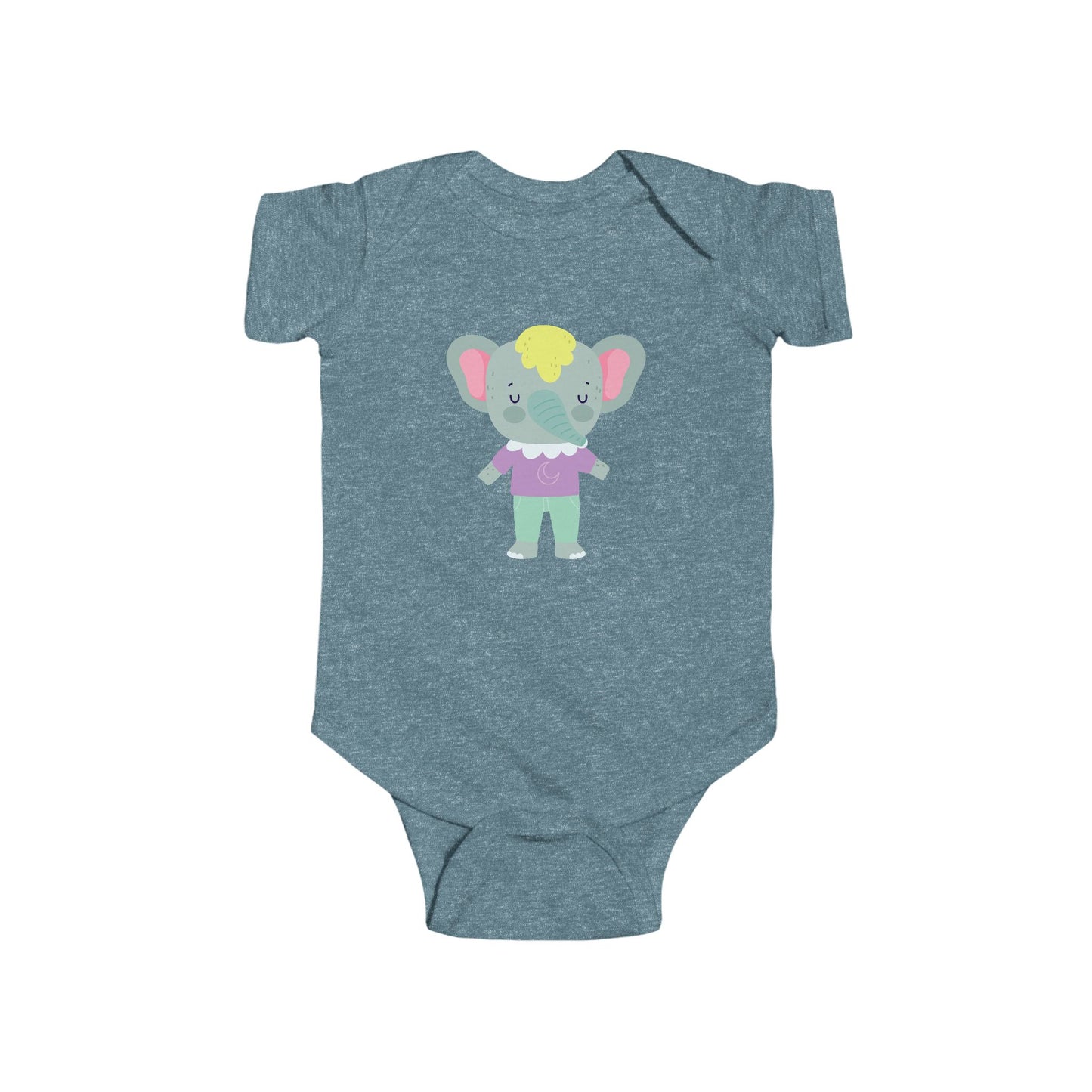 Infant Fine Jersey Bodysuit - Sleeping elephant
