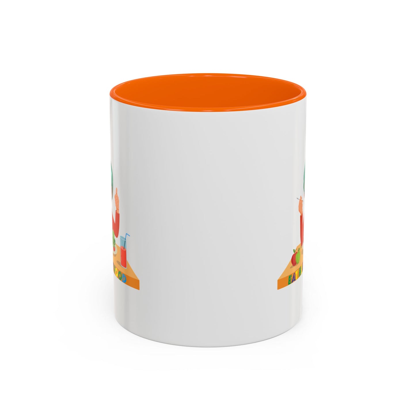 Accent Coffee Mug - Super kiddo eating healthy breafast